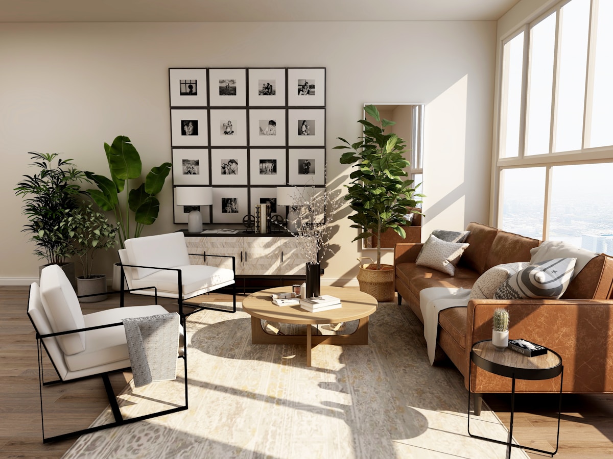 Bright open-plan interior