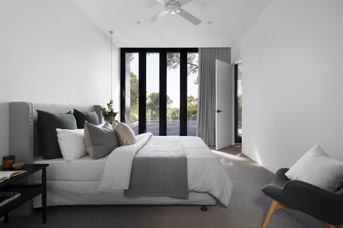 Warm bedroom with natural light